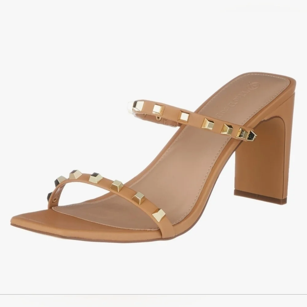 🌻NWT The Drop Avery Square Toe Two Strap High Heeled Sandal, Size 10 - Picture 1 of 4